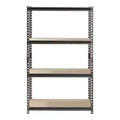 Muscle Rack 30"Wx18"Dx60"H Boltless Steel 4 Tier Garage Storage Shelving Unit Silver