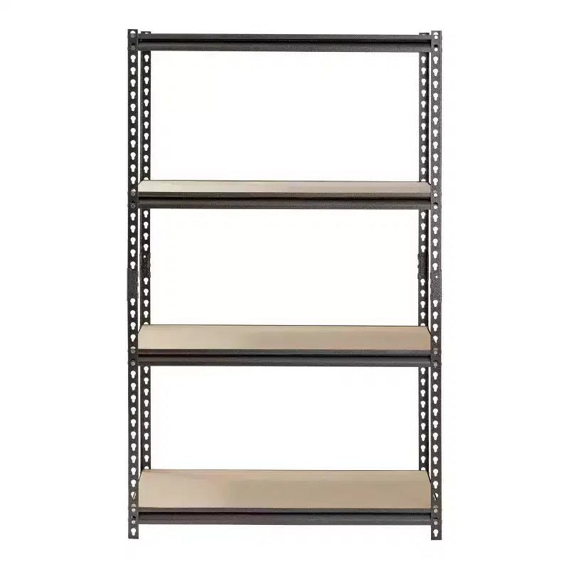 Muscle Rack 30"Wx18"Dx60"H Boltless Steel 4 Tier Garage Storage Shelving Unit Silver