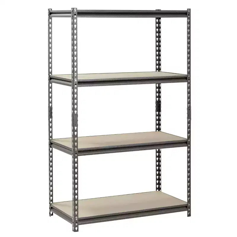 Boltless Steel 4-Tier Garage Storage Shelving Unit, Silver, 30"W x 18"D x 60"H