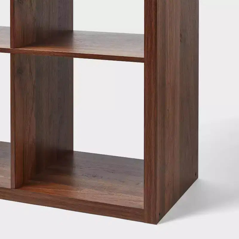 16-Cube Walnut Decorative Organizer