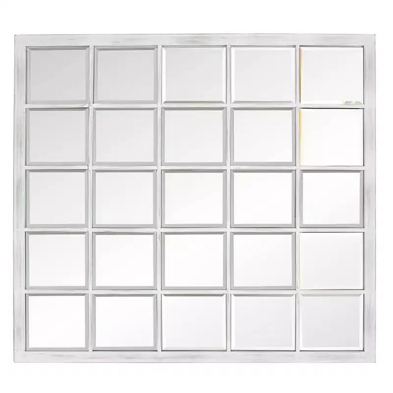 38"x34" Metal Framed Beveled Wall Mirror