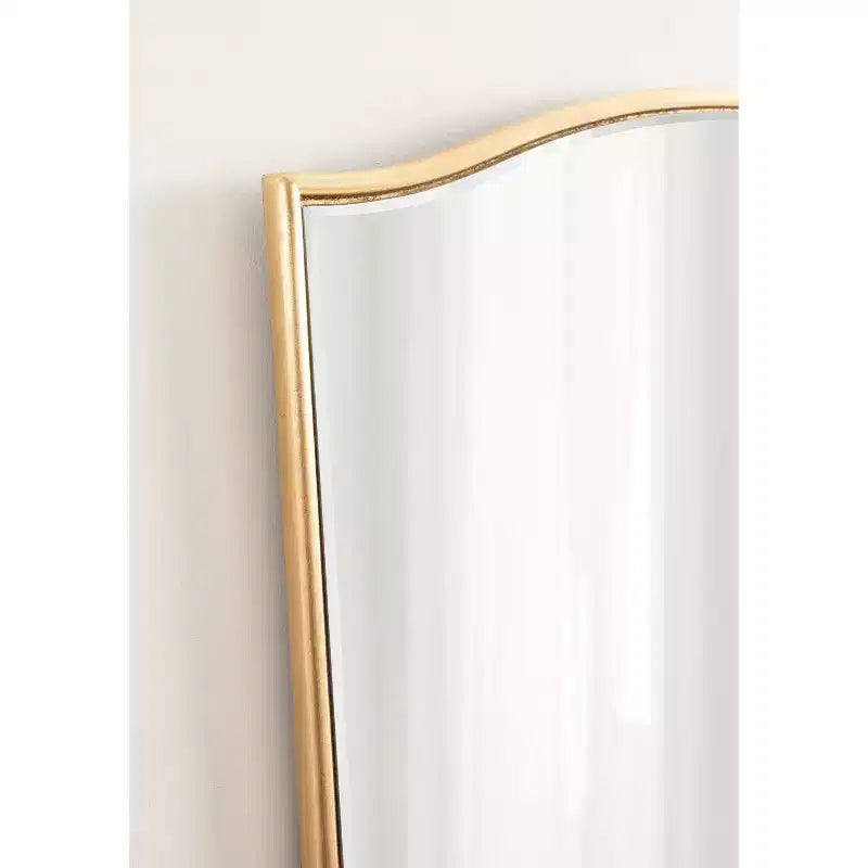 22"x36" Tapered Decorative Framed Mirror Gold