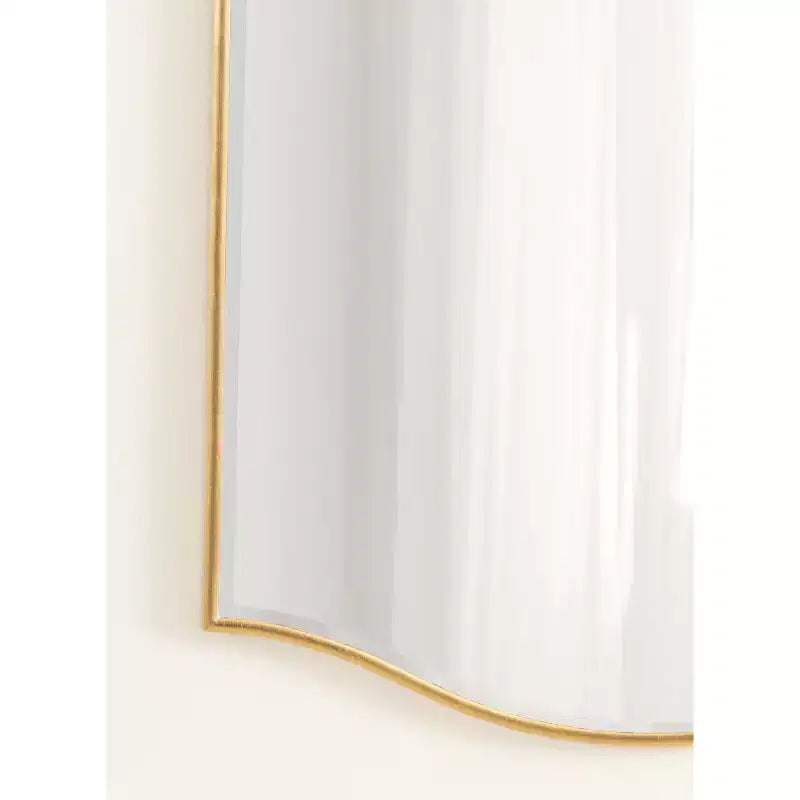 22"x36" Tapered Decorative Framed Mirror Gold