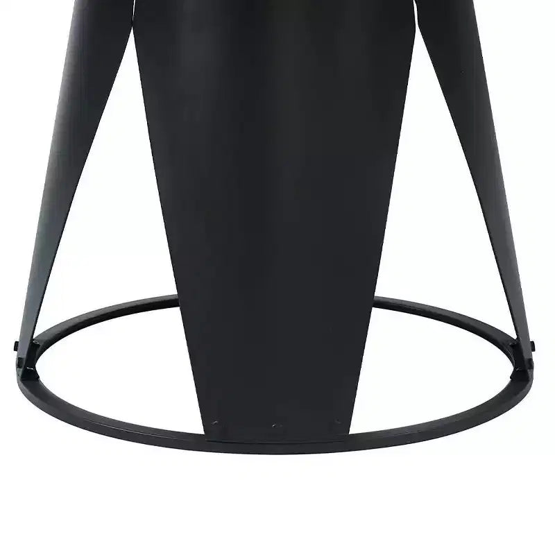 Round Dining Table Antique Oak & Black Finish