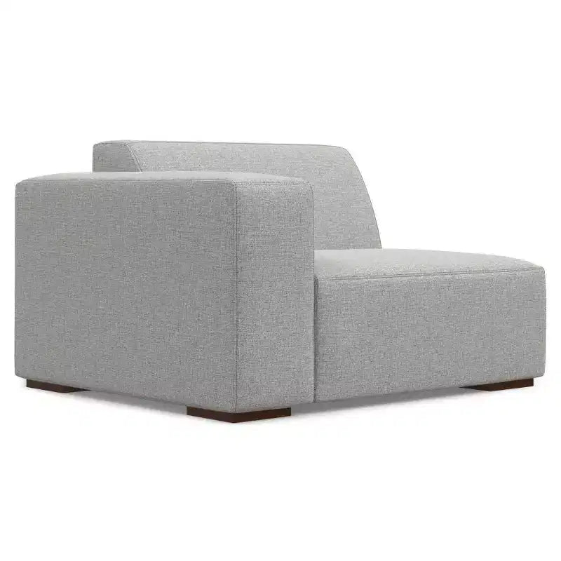 2-Seater Modular Sofa and Ottoman – Pale Gray