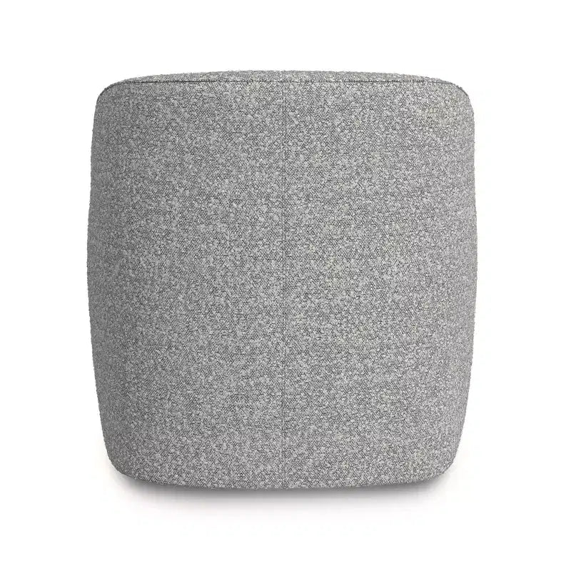 Upholstered Swivel Accent Chair White/Gray Boucle