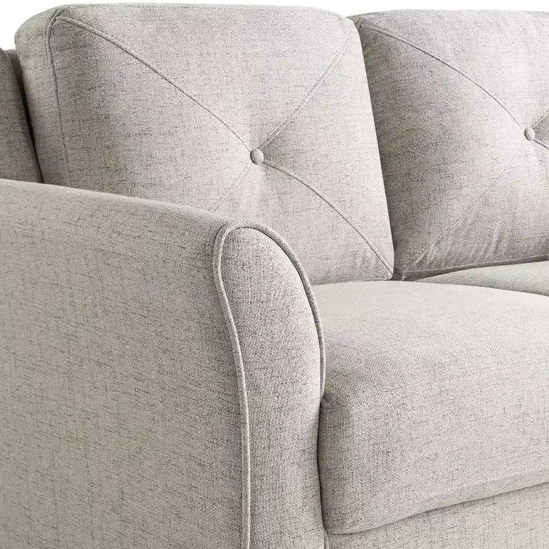 Woven Beige Loveseat