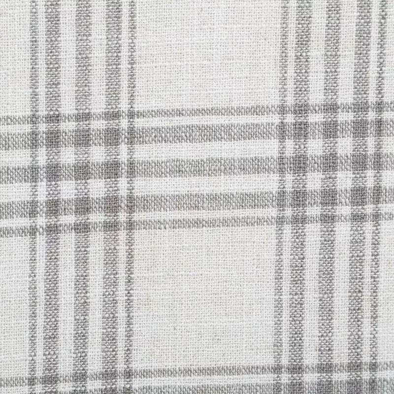 Churchill Accent Chair with Ottoman in Gray Plaid