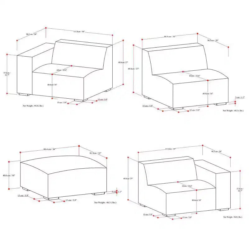 3-Seater Sofa and Ottoman Pale Gray