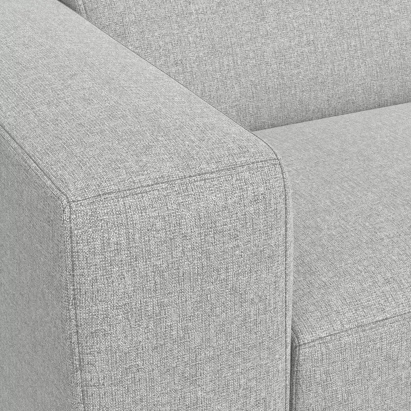3-Seater Sofa and Ottoman Pale Gray