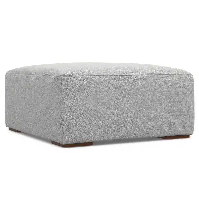 3-Seater Sofa and Ottoman Pale Gray