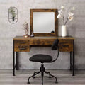 Vanity Table Rustic Oak/Black Finish