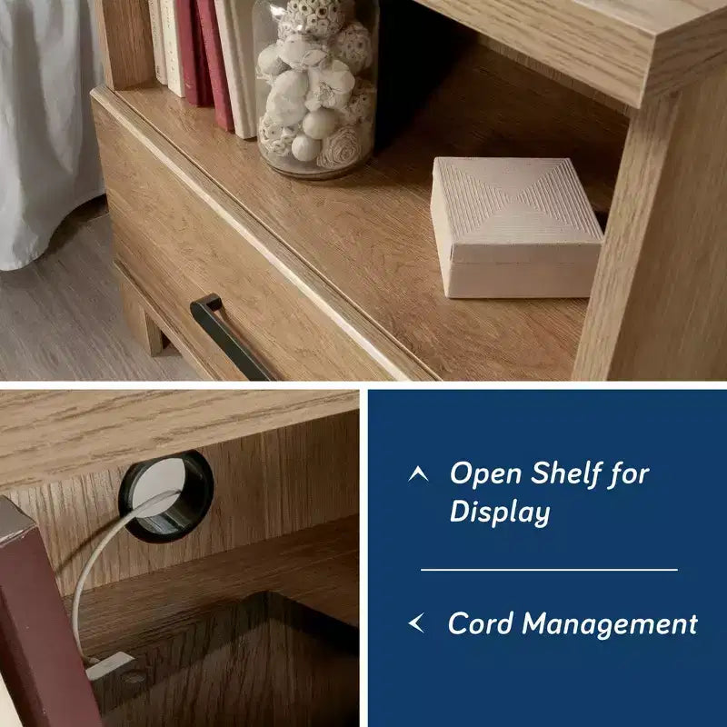 1-Drawer Nightstand Timber Oak