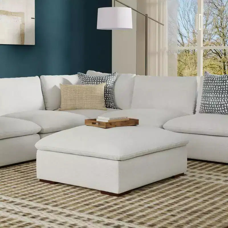 WyndenHall Marlee Ottoman Cloud Gray
