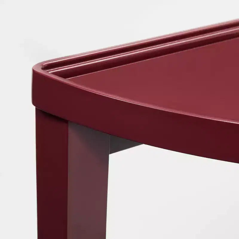 Console Table Lacquer Finish Dark Red