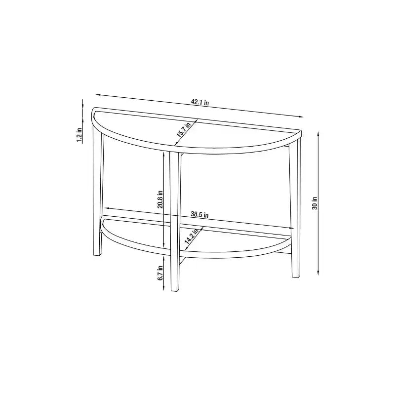 Console Table Lacquer Finish Dark Red