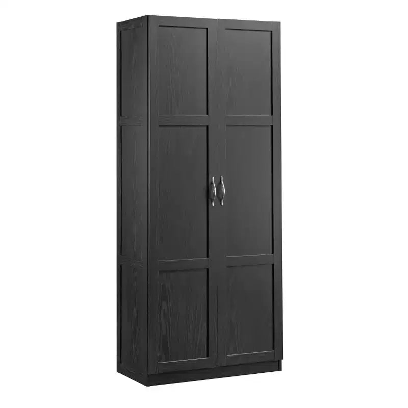 Sauder Storage Cabinet with 4 Adjustable Drawers Black Woodgrain