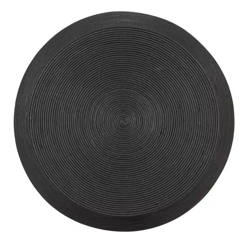 Round Barrel Side Table Black