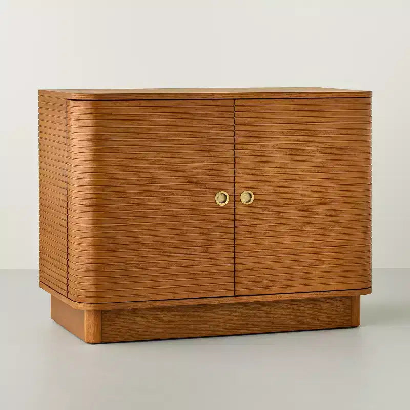 Grooved Mid-Century Decorative Storage Cabinet - Hearth & Hand™ with Magnolia
