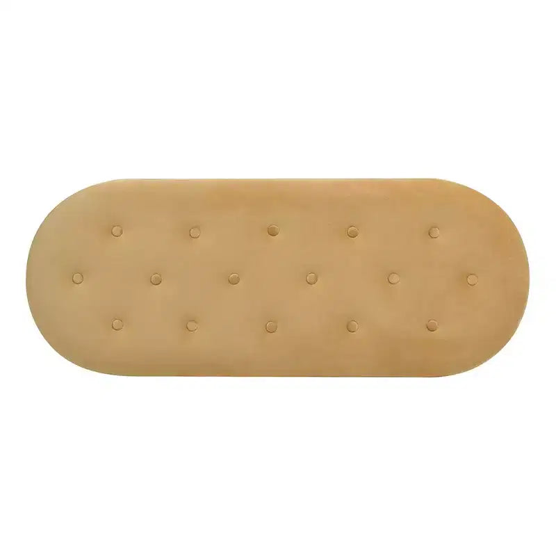 48.5" Oval Tufted Bullion Fringe Storage Bench