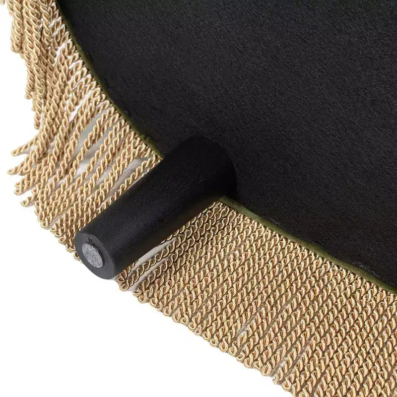 48.5" Oval Tufted Bullion Fringe Storage Bench