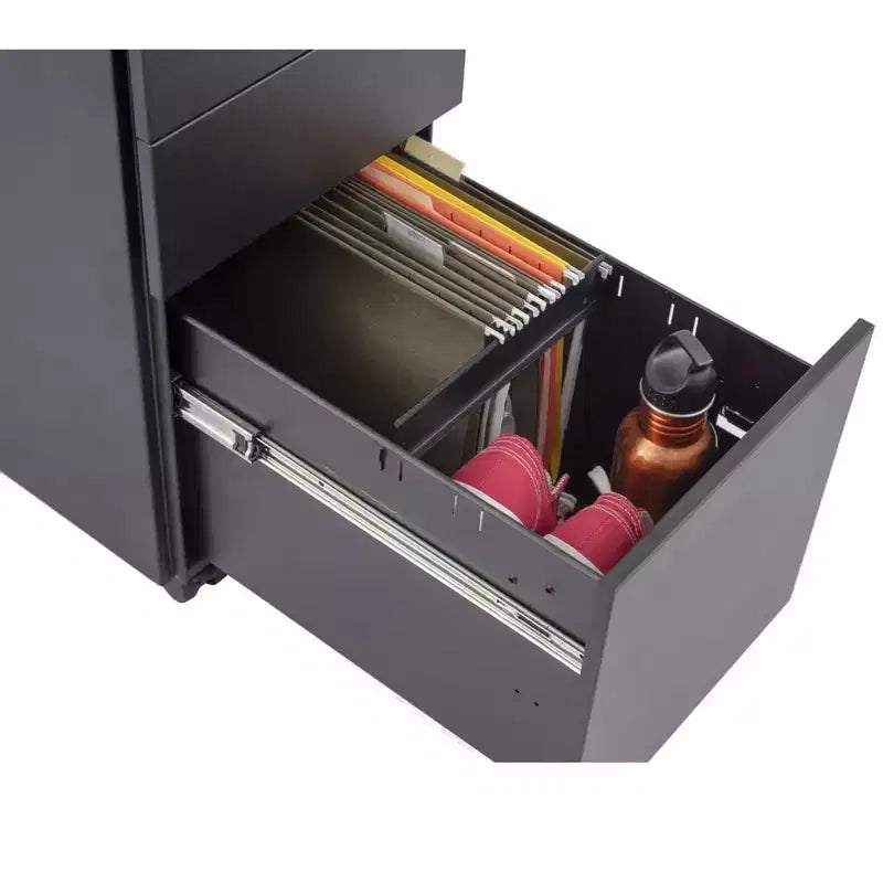 3 Drawer Under Desk Lockable Rolling File Cabinet with Stable 5-Wheel Design