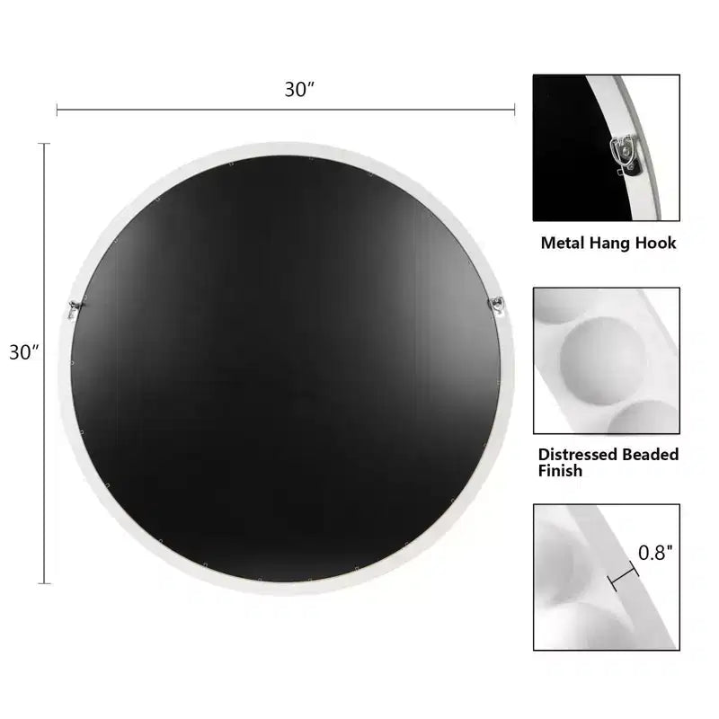 30 Inch Decorative Round Wall Mirror