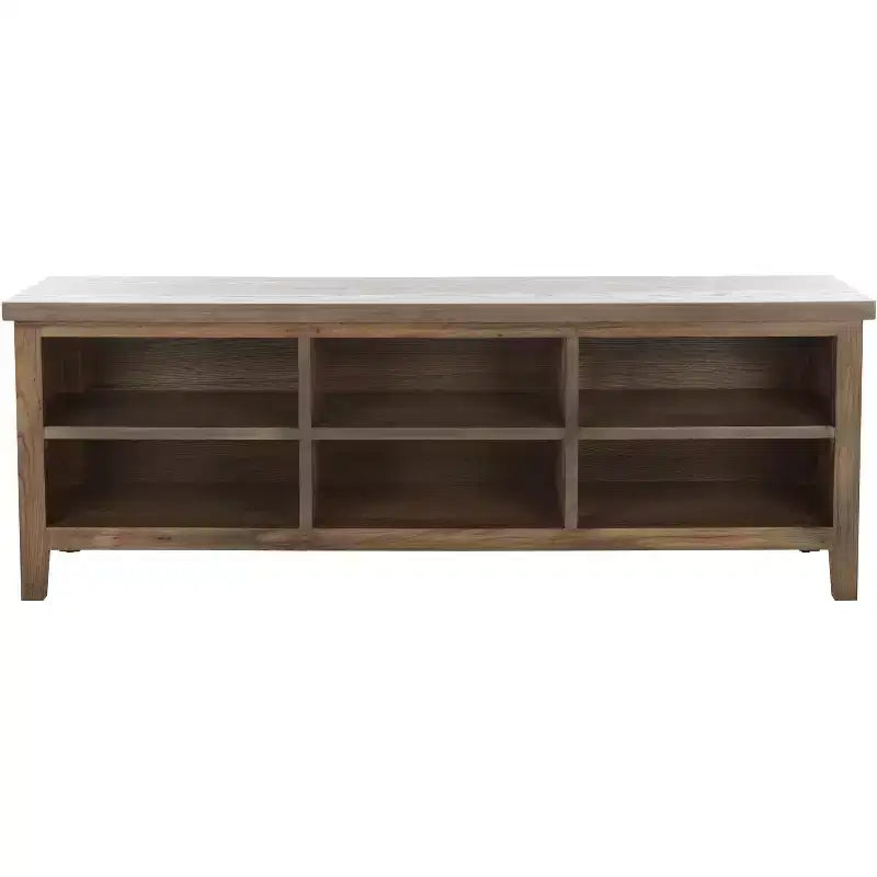 Saide 6 Shelf Media Stand - AMH6525 - Oak - Safavieh Couture