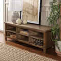 6-Shelf Media Stand - Oak