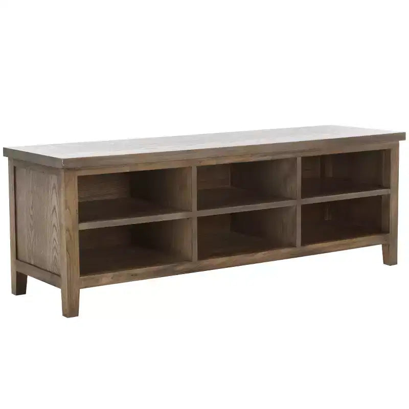 6-Shelf Media Stand - Oak