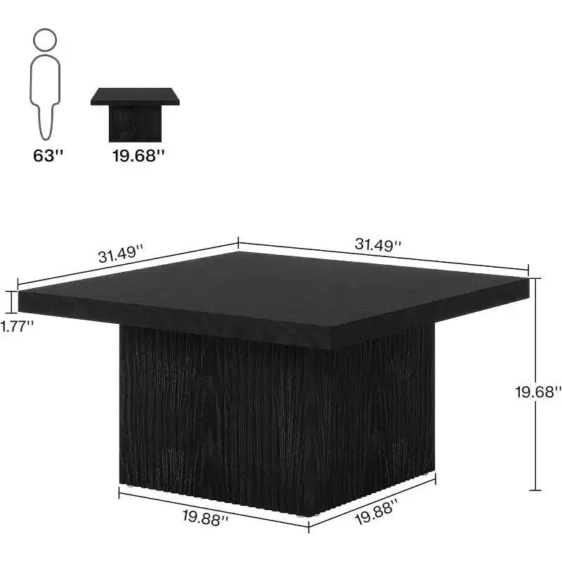 31.5-Inch Vintage Square Coffee Table