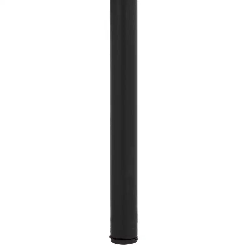 Round Glass Side Table - Clear/Black