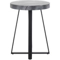 Guenon Round Accent Table - ACC9801A - Grey Marble/Black - Safavieh