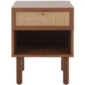 Silvanna Nightstand - NST9601A - Walnut/Natural - Safavieh