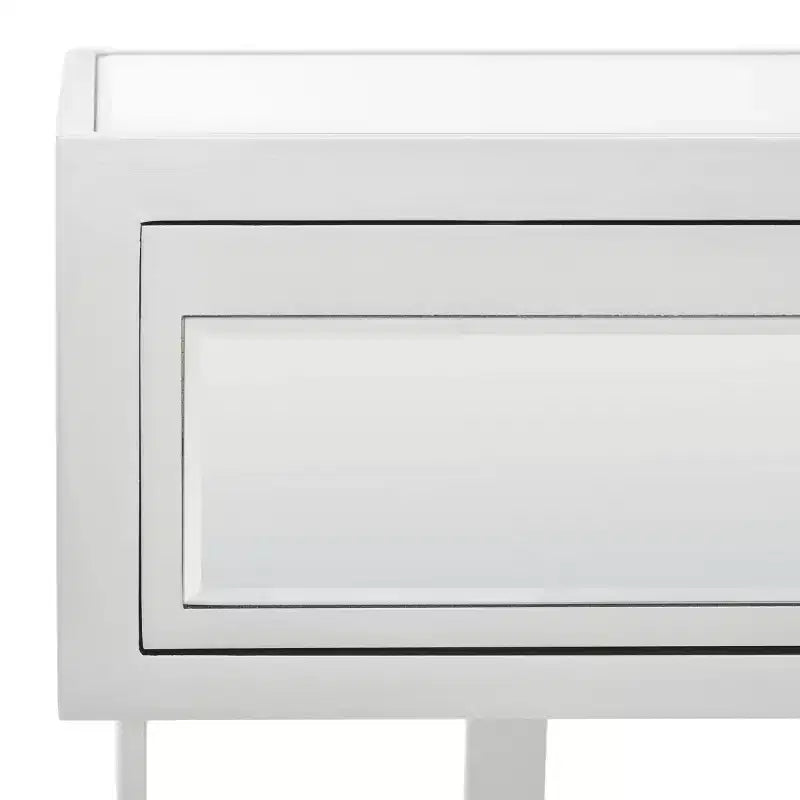 2 Drawer Mirrored Desk - Silver/Mirror