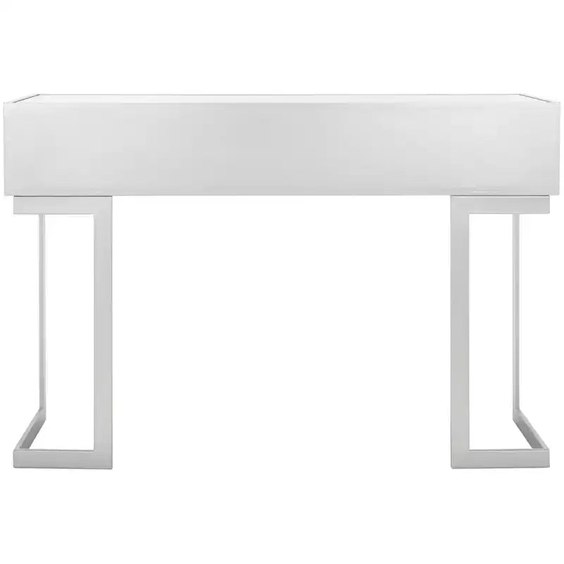 2 Drawer Mirrored Desk - Silver/Mirror