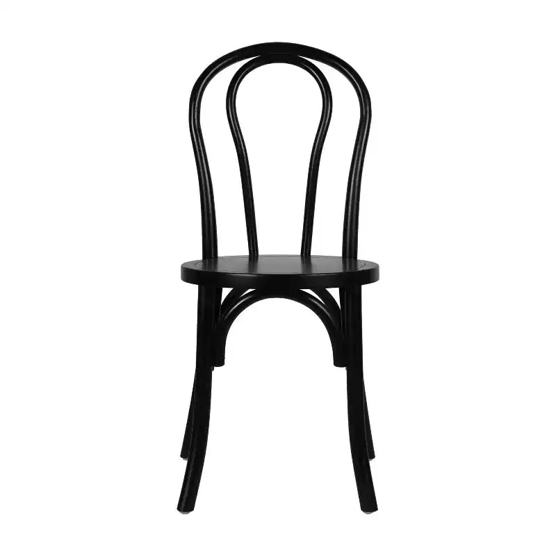 Solid Wood Stackable Dining Chair with Elegant Finish