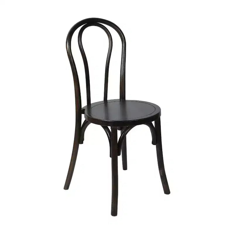 Solid Wood Stackable Dining Chair with Elegant Finish