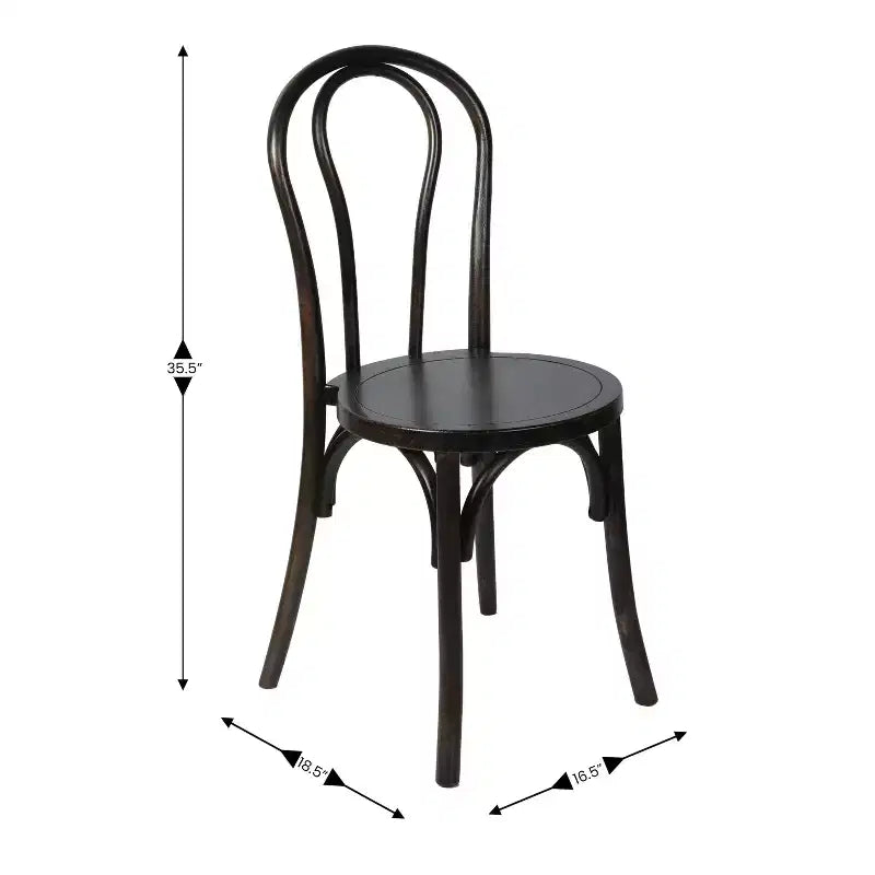Solid Wood Stackable Dining Chair with Elegant Finish
