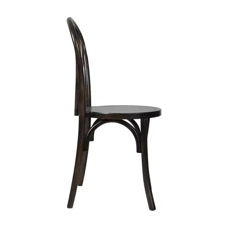 Solid Wood Stackable Dining Chair with Elegant Finish