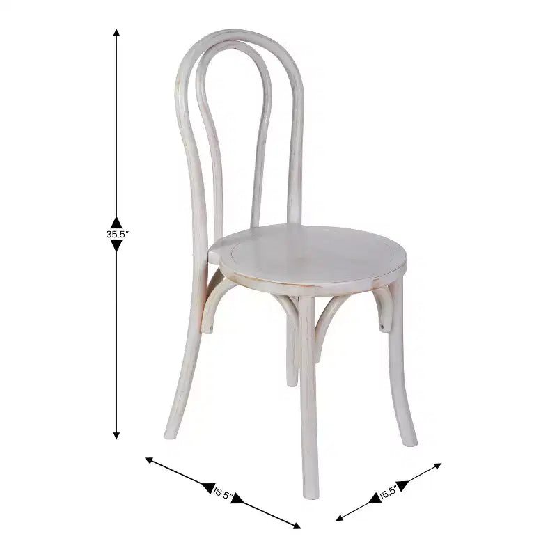 Solid Wood Stackable Dining Chair with Elegant Finish