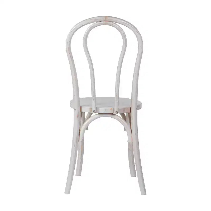 Solid Wood Stackable Dining Chair with Elegant Finish