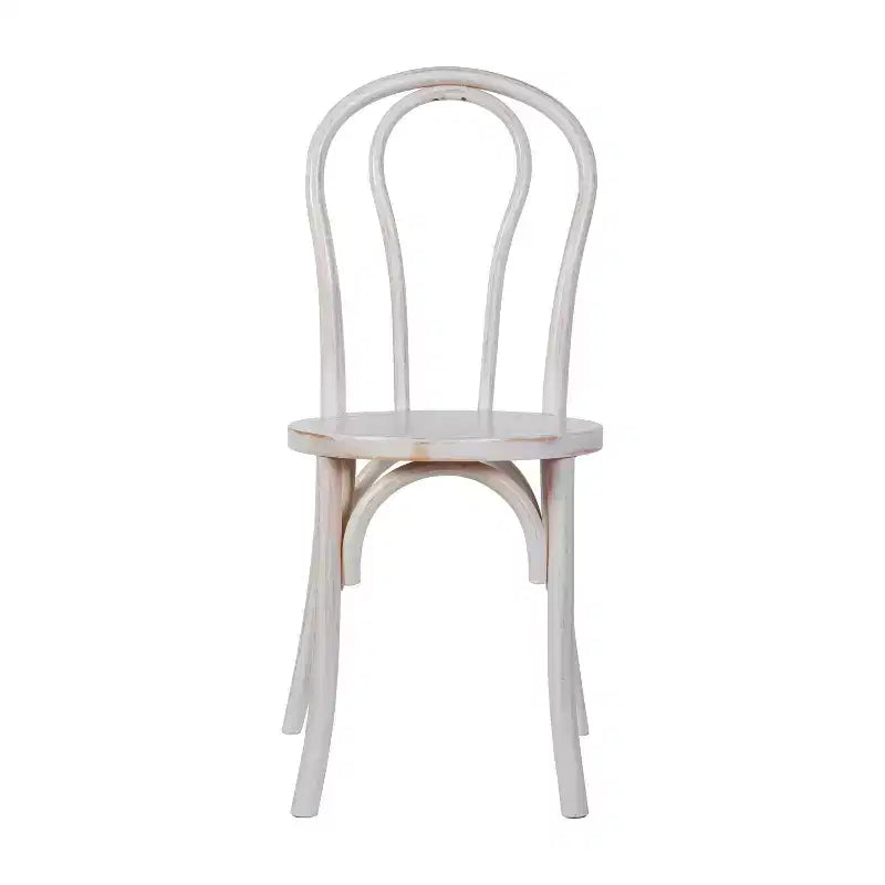 Solid Wood Stackable Dining Chair with Elegant Finish