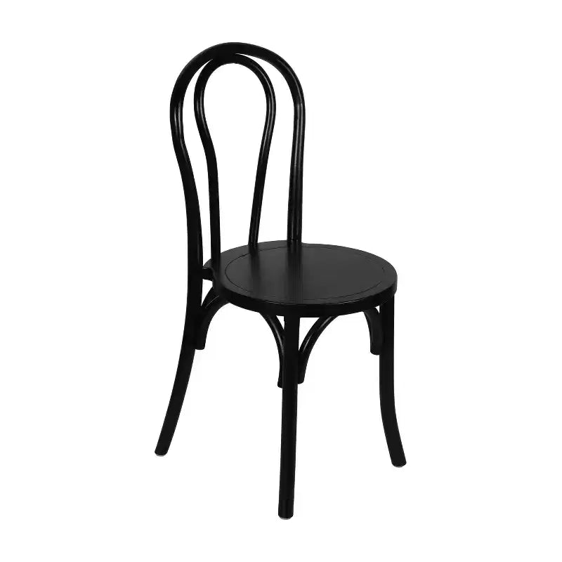 Solid Wood Stackable Dining Chair with Elegant Finish