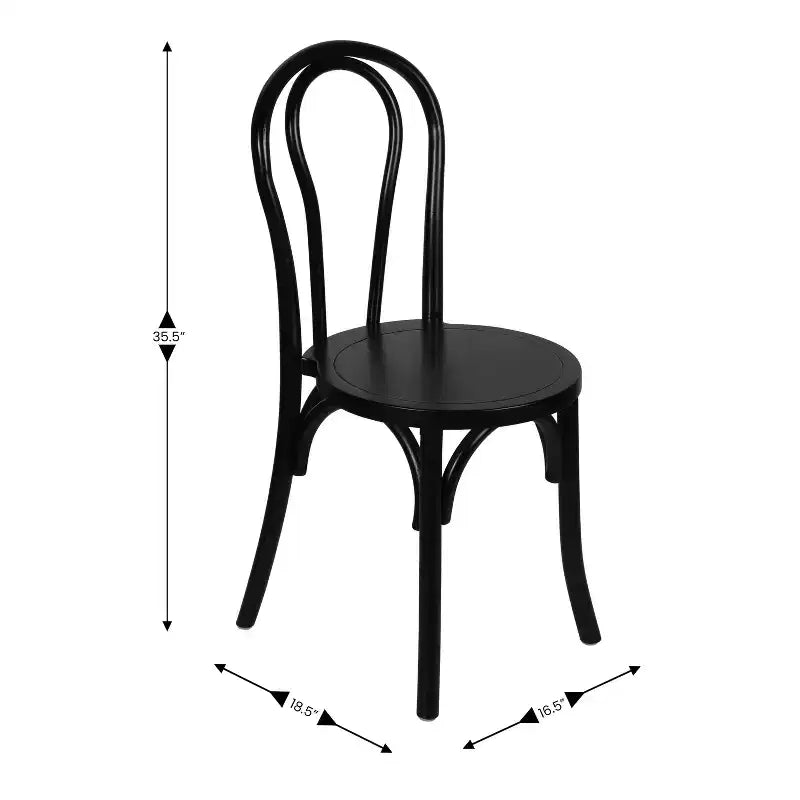Solid Wood Stackable Dining Chair with Elegant Finish