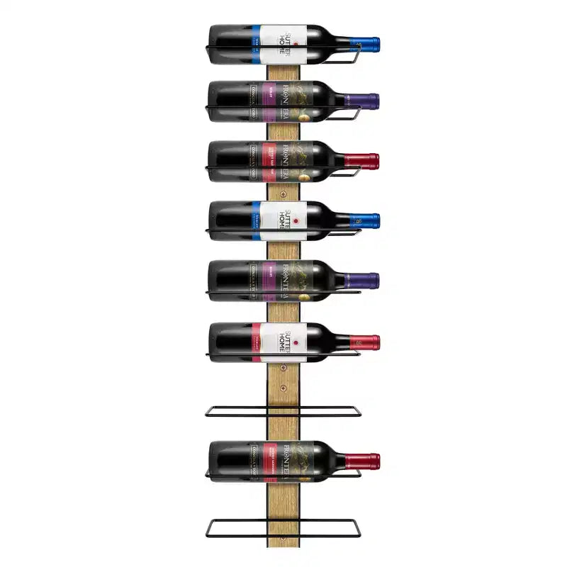 Sorbus 9 Bottle Mahogany Wood Wall Mounted Wine Rack - Perfect for Home Bar, Kitchen, Dining Room, Wall Wine Bottle