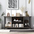 TV Stand with Power Outlet USB & Type-C Port 3-Tier TV Console Table Grey