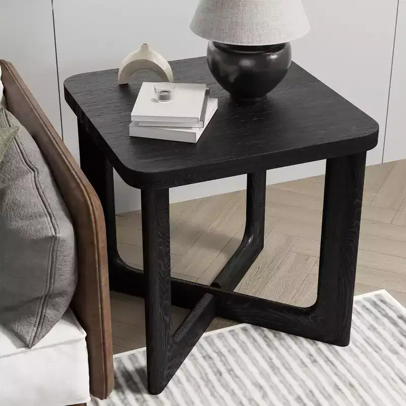 PexFix 24 in. W Square Wood End Table with Round Corners