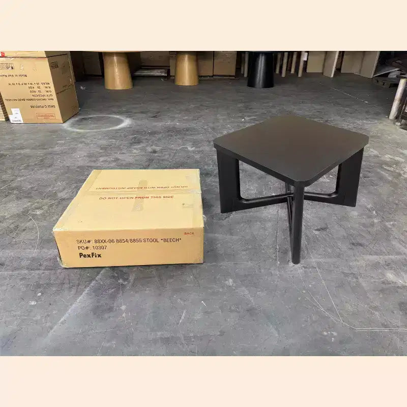 24 in. W Square Wood End Table with Round Corners