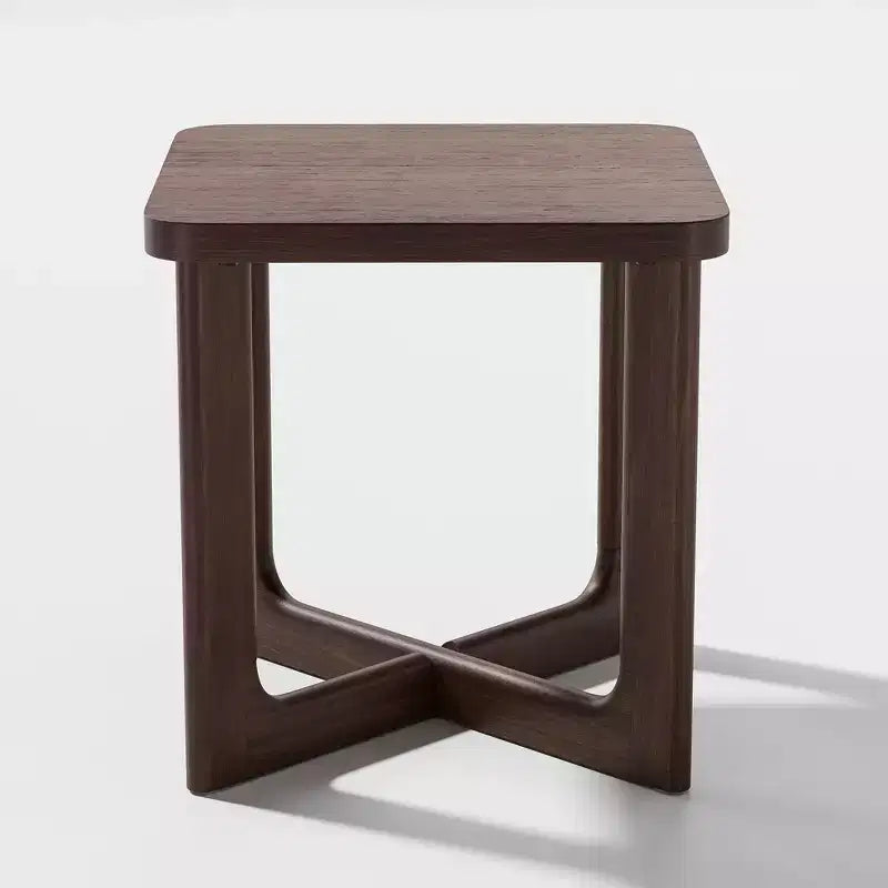 24 in. W Square Wood End Table with Round Corners